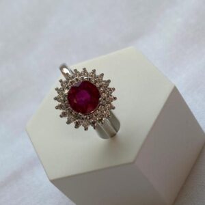 Ruby and Zirconia Ring