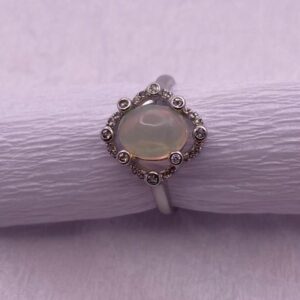 Ethiopian Opal and Topaz Ring