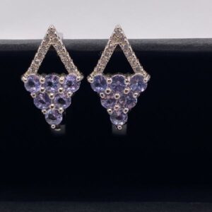 Tanzanite and Zirconia Earrings