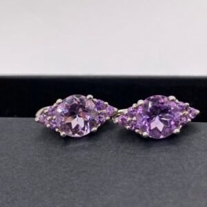 Natural Amethyst Earrings