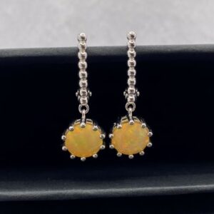 Natural Ethiopian Opal Leverback Earrings