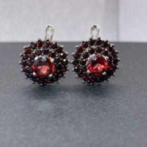 Natural Mozambique Garnet Earrings